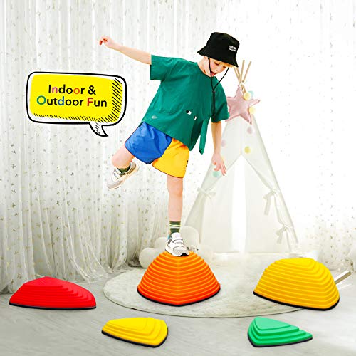 Ealing Balance Stepping Stones for Kids 11pcs Anti-skidding Steppi...