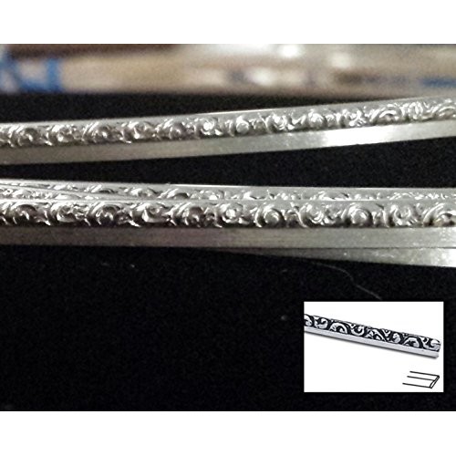 EAM 925 Sterling Silver Step Bezel Wire 3.68mm x 12 Inches