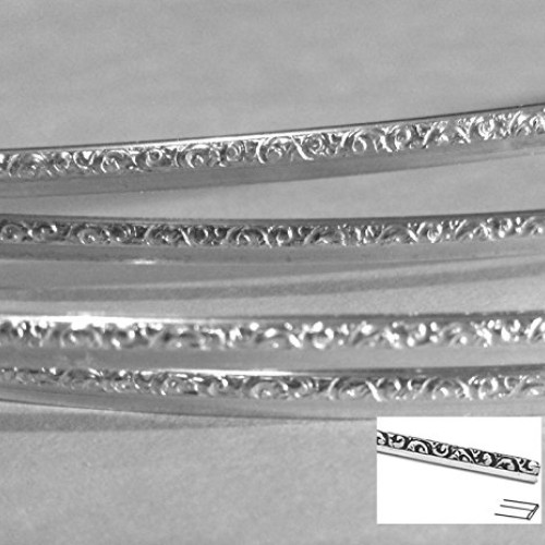 EAM 925 Sterling Silver Step Bezel Wire 3.68mm x 12 Inches