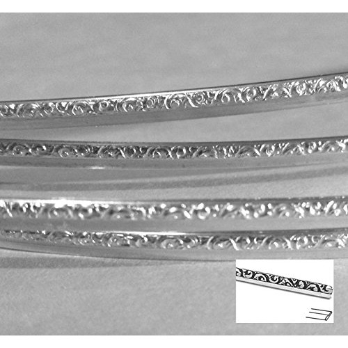 EAM 925 Sterling Silver Step Bezel Wire 3.68mm x 12 Inches