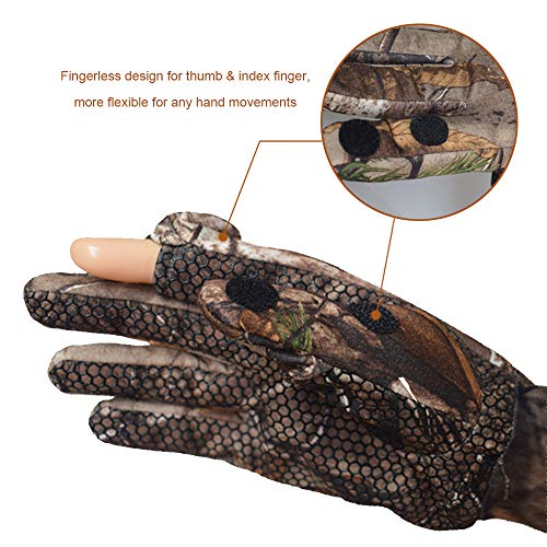 Eamber Camouflage Hunting Gloves Full Finger/Fingerless Gloves Pro...