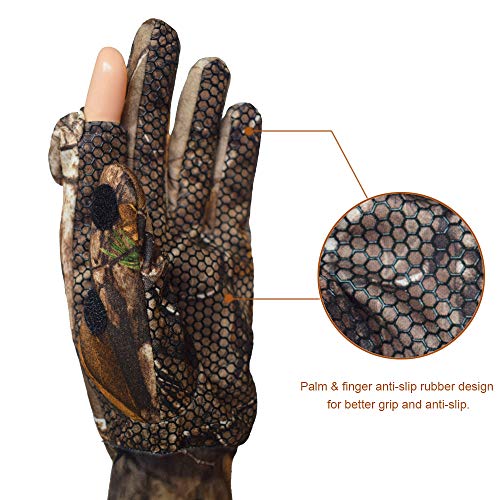 Eamber Camouflage Hunting Gloves Full Finger/Fingerless Gloves Pro...