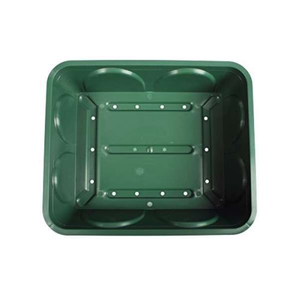 Black/Green Earlygrow 70782 3 Bay Windowsill Propagator with Capillary Tray and Mat 9x 21x 6