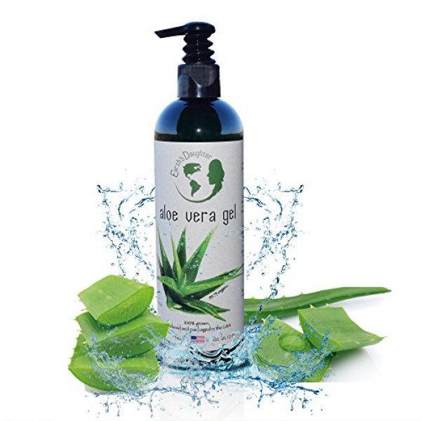 Aloe Vera Gel - 99.75% Organic, 12 oz Great for Face, Hair, Acne, ...