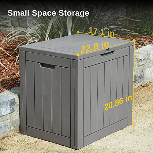 EAST OAK Deck Box, 31 Gallon Indoor and Outdoor Storage Box with P...