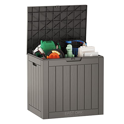 EAST OAK Deck Box, 31 Gallon Indoor and Outdoor Storage Box with P...