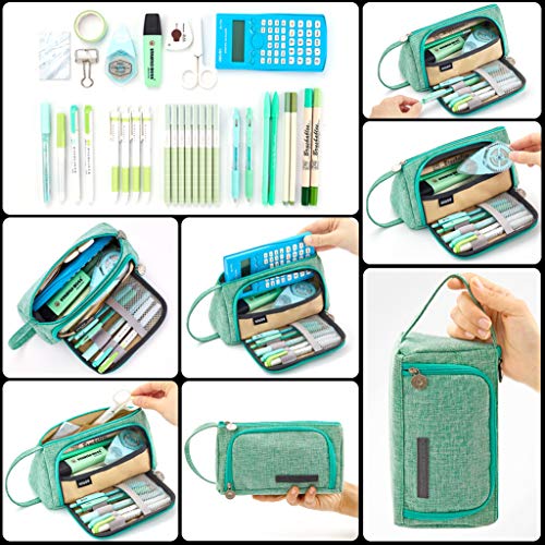 EASTHILL Large Capacity Pencil Pen Case Bag Pouch Holder Multi-slo...