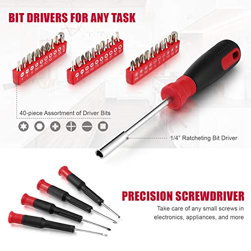 Eastvolt 128-Piece Home Repair Tool Set, Tool Sets for Homeowners,...