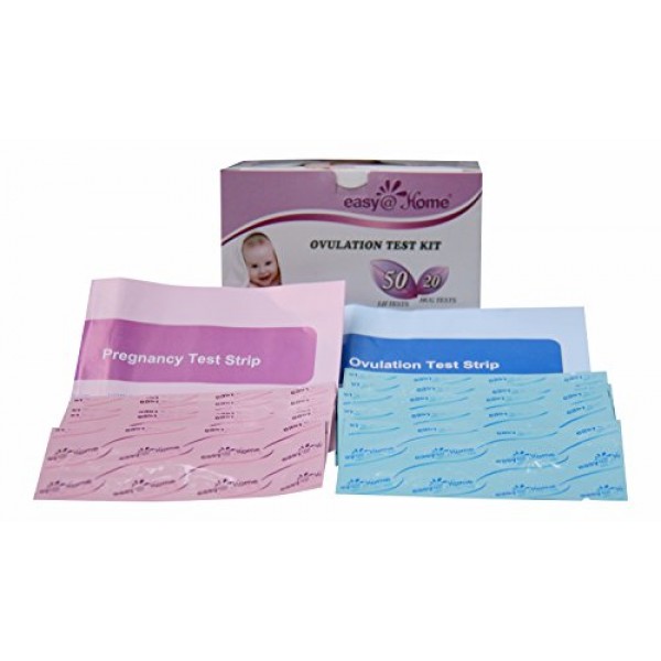 Easy@Home 50 Ovulation Test Strips and 20 Pregnancy Test Strips Ki...