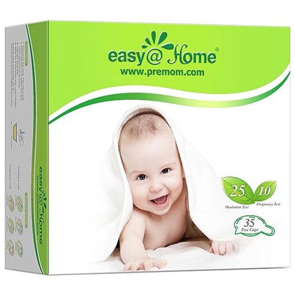 Ovulation & Pregnancy Test Strips Kit: Easy@Home 25 Ovulation Test...