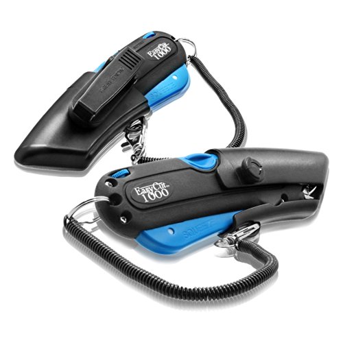 Modern Box Cutter, 3 Blade Depth Setting, Squeeze Trigger and Edge...