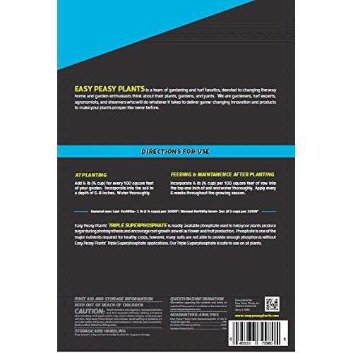 Triple Super Phosphate 0-46-0 Easy Peasy Plants 99% pure 5lb