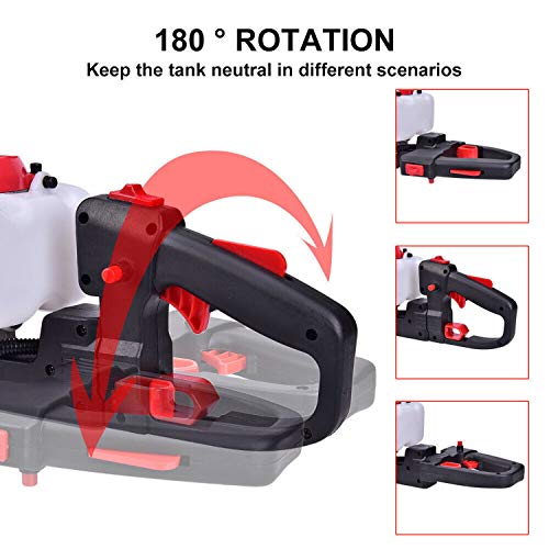 EASYG 23.6cc Gas Hedge Trimmer 24 2-Cycle Recoil Gasoline Trim Bl...