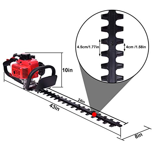 EASYG 23.6cc Gas Hedge Trimmer 24 2-Cycle Recoil Gasoline Trim Bl...