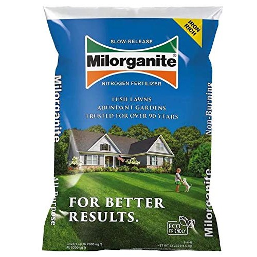 EasyGo Product Milorganite 32 lbs. Slow-Release Nitrogen Fertilize...