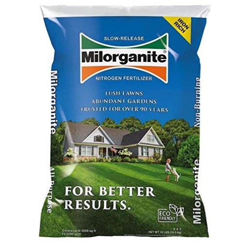 EasyGo Product Milorganite 32 lbs. Slow-Release Nitrogen Fertilize...