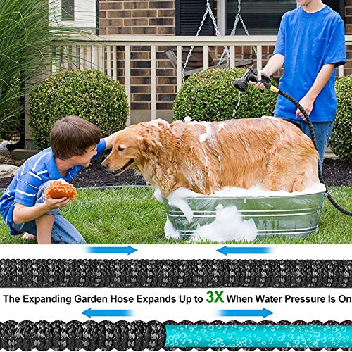 EasyJoy 50FT Expandable Garden Hose - Super Strong 3750D Fabric - ...