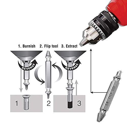 Damaged Screw Extractor Kit and Stripped Screw Extractor Set. Its ...