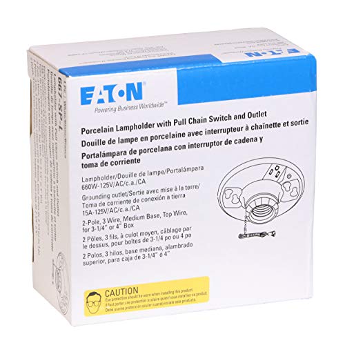 EATON Wiring 667-SP 660-Watt 125-volt Medium Base Ceiling Receptac...