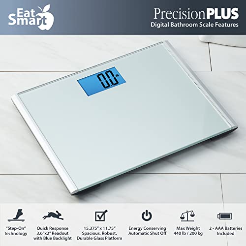 Eat Smart Precision Plus Digital Bathroom Scale with Ultra-Wide Pl...