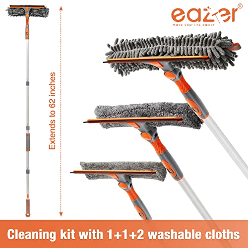 eazer Squeegee Window Cleaner 2 in 1 Rotatable Window Cleaning Too...