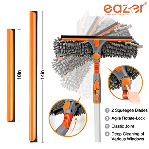eazer Squeegee Window Cleaner 2 in 1 Rotatable Window Cleaning Too...