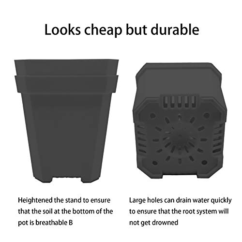EBaokuup 10PCS Plant Nursery Pots with Humidity Dome, 3 Soft Tran...