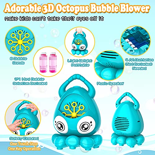 Bubble Machine, Automatic Music Bubble Blower Portable Bubble Make...