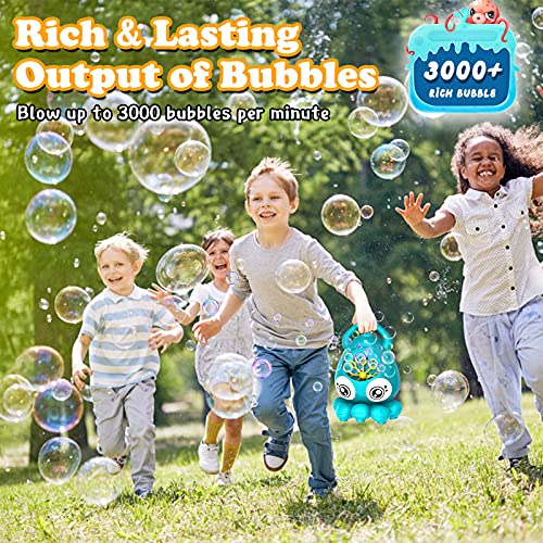 Bubble Machine, Automatic Music Bubble Blower Portable Bubble Make...
