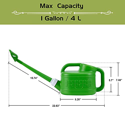 Plastic Watering Can for Indoor & Outdoor Plants 1 Gallon/4-Liter,...