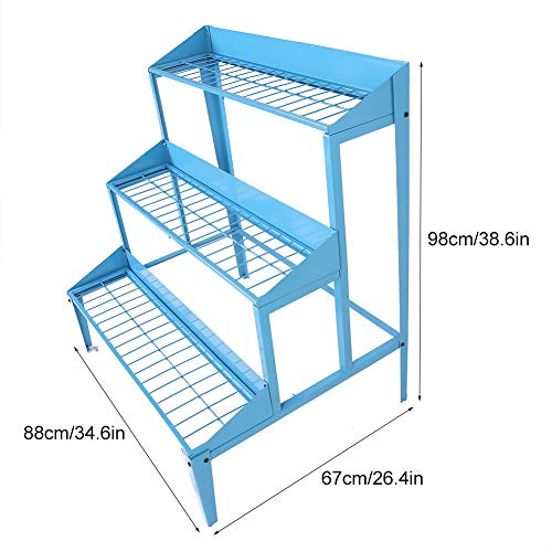 EBTOOLS 3 Tier Plant Racks, Iron Flower Ladder Display Rack Flower...