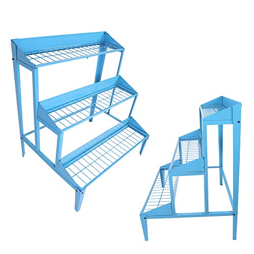 EBTOOLS 3 Tier Plant Racks, Iron Flower Ladder Display Rack Flower...