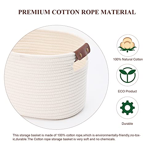 ECDYQXVU 1 Pack Cotton Rope Storage Baskets,15x10x9in,Collapsible ...