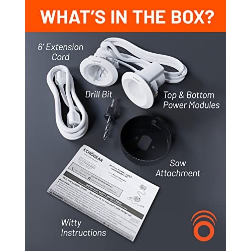 ECHOGEAR in-Wall Cable Management Kit - Includes Power & Low Volta...