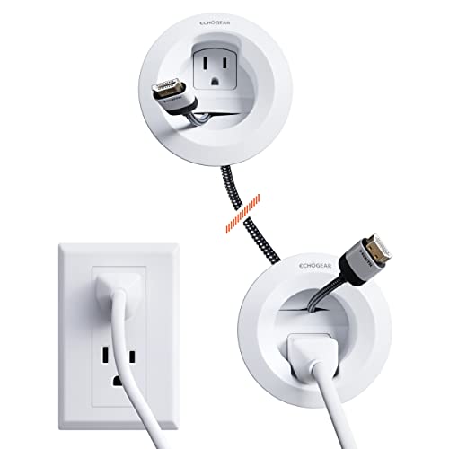 ECHOGEAR in-Wall Cable Management Kit - Includes Power & Low Volta...