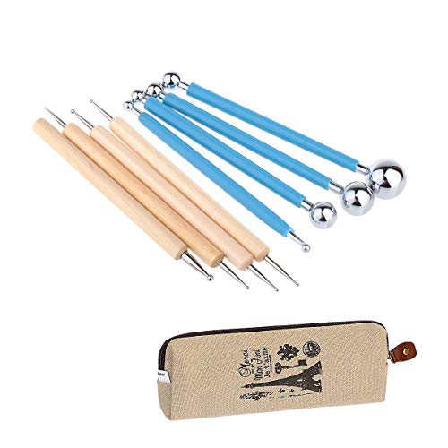 Ecjiuyi 8 Piece Ball Stylus Art Dotting Tools, Mandala Rock Painti...