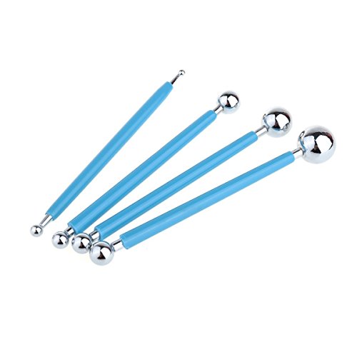 Ecjiuyi 9PCS Stylus Tools, 5PCS 5 X 2 Way Dotting Tool Rubber Brus...