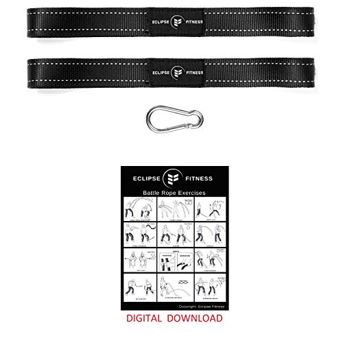Eclipse Fitness Battle Rope Anchor Strap Kit | Heavy Duty Reinforc...