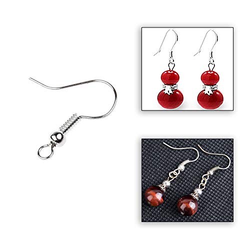 Eco-Fused 18mm Earring Hooks - 200 pcs - Coil and Ball Style Nicke...