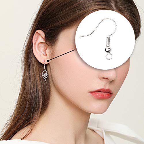 Eco-Fused 18mm Earring Hooks - 200 pcs - Coil and Ball Style Nicke...