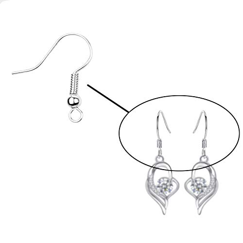 Eco-Fused 18mm Earring Hooks - 200 pcs - Coil and Ball Style Nicke...