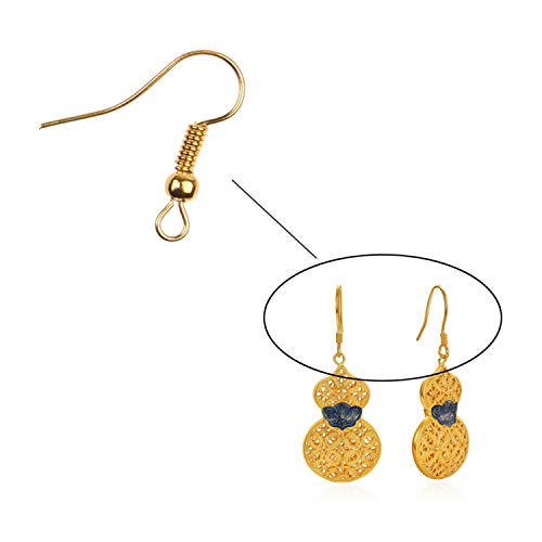 Eco-Fused 200 pcs Gold Earring Hooks, 500 pcs Transparent Earring ...