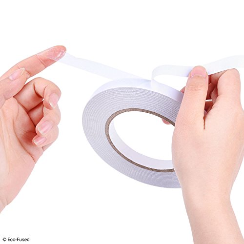 Premium Double Sided Adhesive Tape - Width: 0.4 Inch 10 mm - Len...