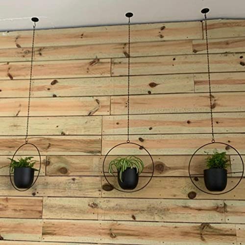 2 Pack Eco Joy Boho Metal Hanging Planters with 6 Pot Detachable...