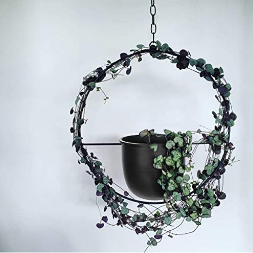 2 Pack Eco Joy Boho Metal Hanging Planters with 6 Pot Detachable...