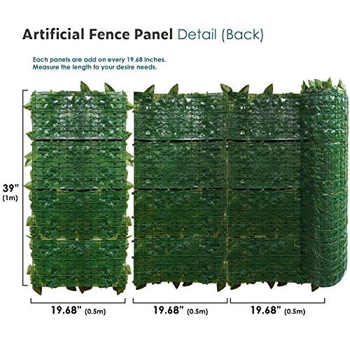 ECOOPTS Aritificial Ivy Fence Wall Décor Faux Ivy Expandable/Stret...