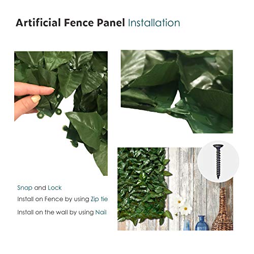 ECOOPTS Aritificial Ivy Fence Wall Décor Faux Ivy Expandable/Stret...