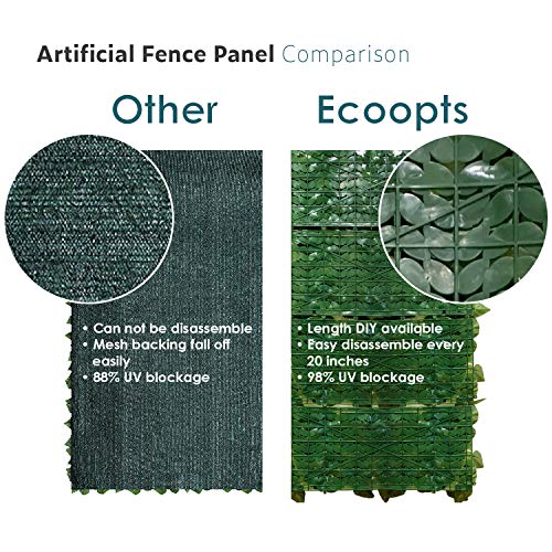 ECOOPTS Aritificial Ivy Fence Wall Décor Faux Ivy Expandable/Stret...