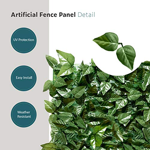 ECOOPTS Aritificial Ivy Fence Wall Décor Faux Ivy Expandable/Stret...