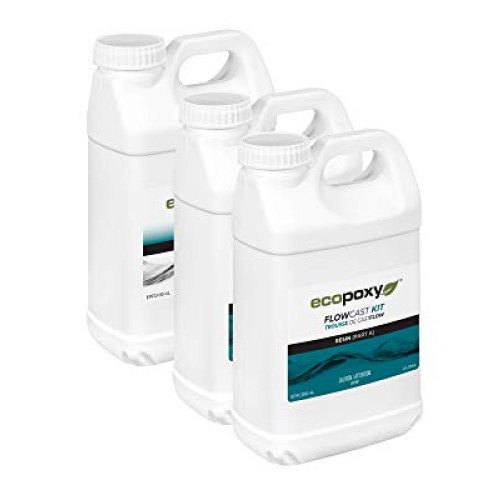 EcoPoxy FlowCast 12L Kit Clear Casting Epoxy Resin for Wood Workin...